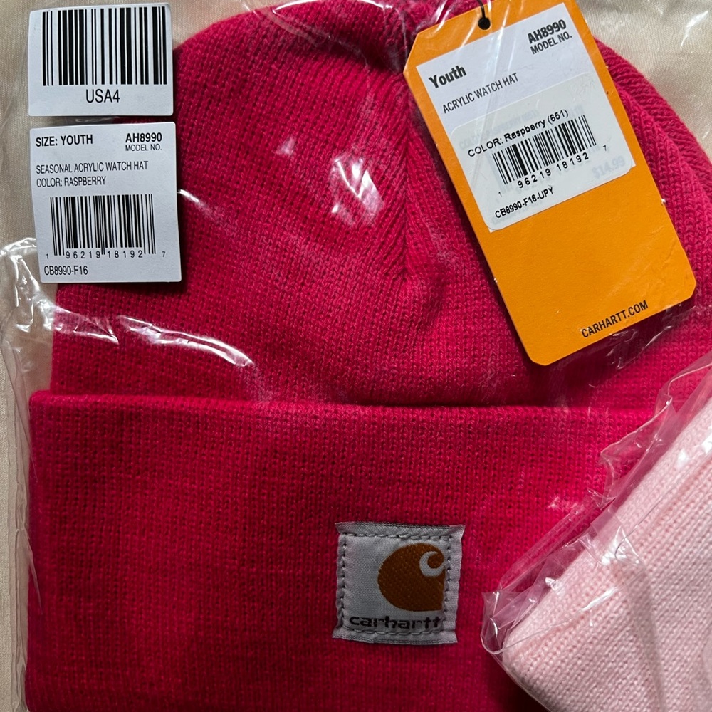 2 Carhartt girls brand new beanies